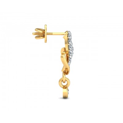 Penne Diamond Earrings in Gold